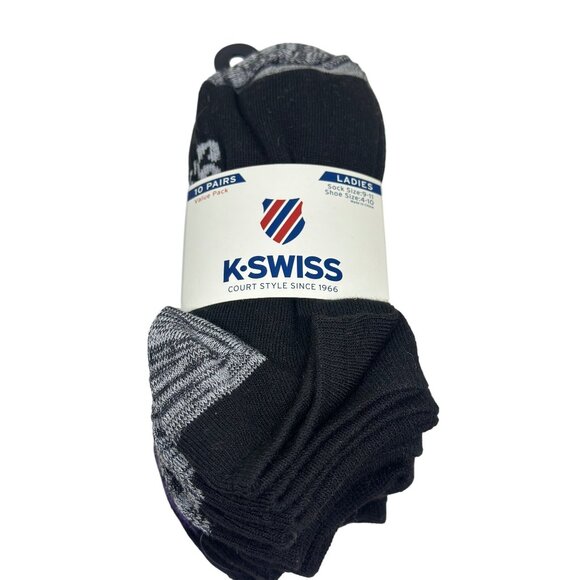 NEW K-Swiss 10-Pair Low Cut Socks Women's 9-11 Athletic Casualwear Shoe 4-10 - Picture 1 of 5